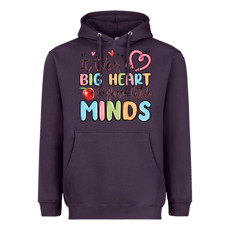 It Takes A Big Heart For Shape Little Minds Heavyweight Hoodie by MaliasSmallBusiness | Teevron