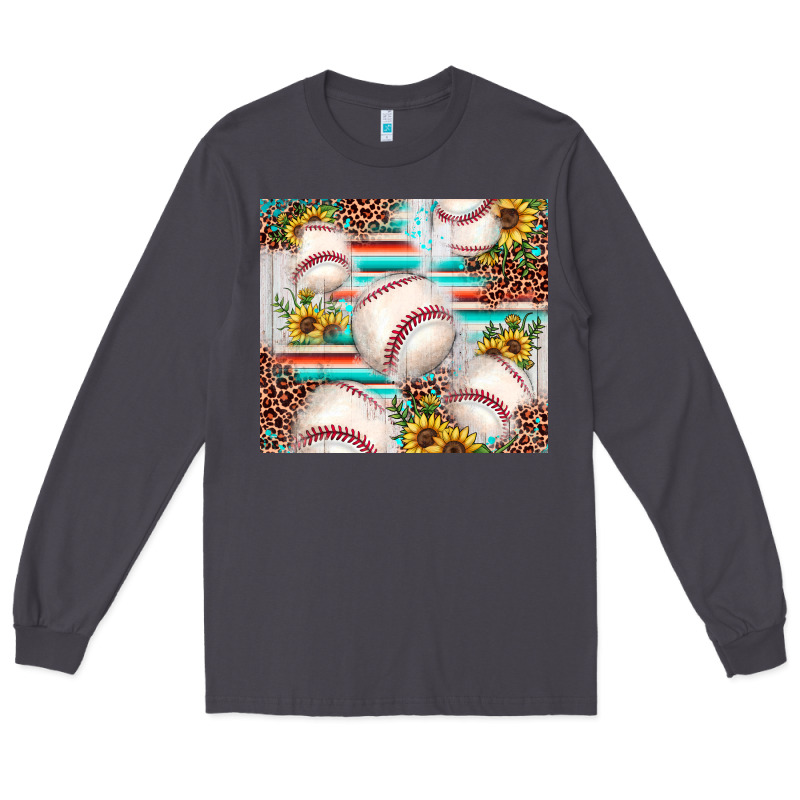 Baseball Leopard Sunflower Long Sleeve Tee by JahusDesignShop | Teevron
