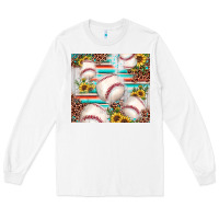 White baseball leopard sunflower Long Sleeve Tee - JahusDesignShop