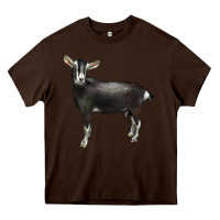 Chocolate Brown Alpine Goat Heavy Core Tee - LillyAllenDesigns