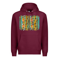 Burgundy fall sunflower brushstroke Premium Hoodie - BundleAndBundleShop