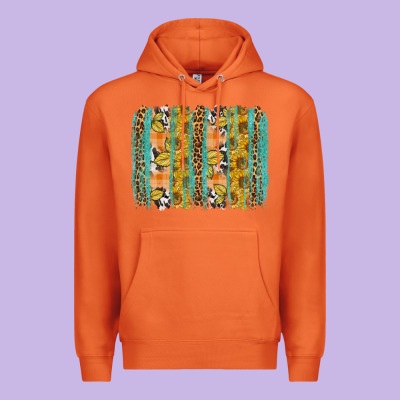 Fall Sunflower Brushstroke Premium Hoodie Designed By Bundleandbundleshop