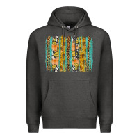 Charcoal Heather fall sunflower brushstroke Premium Hoodie - BundleAndBundleShop