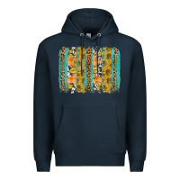 Navy fall sunflower brushstroke Premium Hoodie - BundleAndBundleShop