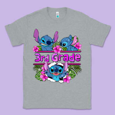 Preview Flower Stitch 3rd Grade Classic Tee Designed By Adodesignshop
