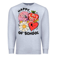 Heather Grey happy 100 days of school Premium Sweatshirt - MaliasSmallBusiness