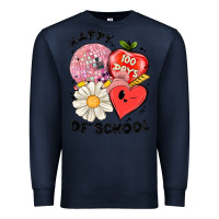 Navy happy 100 days of school Premium Sweatshirt - MaliasSmallBusiness