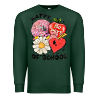 Sports Green happy 100 days of school Premium Sweatshirt - MaliasSmallBusiness