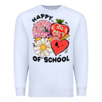 White happy 100 days of school Premium Sweatshirt - MaliasSmallBusiness