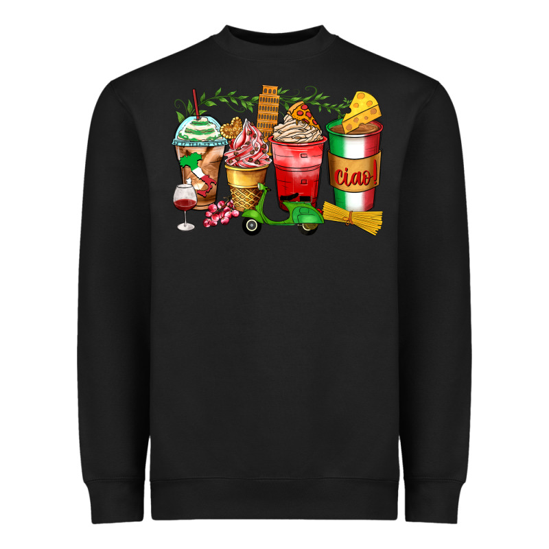 Italy Coffee Cups Heavyweight Sweatshirt by Zillion Design Studio | Teevron