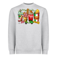 Heather Grey italy coffee cups Heavyweight Sweatshirt - Zillion Design Studio