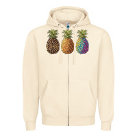 Sandshell pineapples leopard tie dye summer Zipper Hoodie - Artiststas