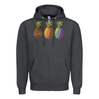 Smoke pineapples leopard tie dye summer Zipper Hoodie - Artiststas