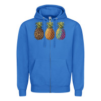 True Royal pineapples leopard tie dye summer Zipper Hoodie - Artiststas