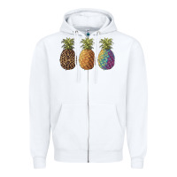Pineapples Leopard Tie Dye Summer Zipper Hoodie | Teevron