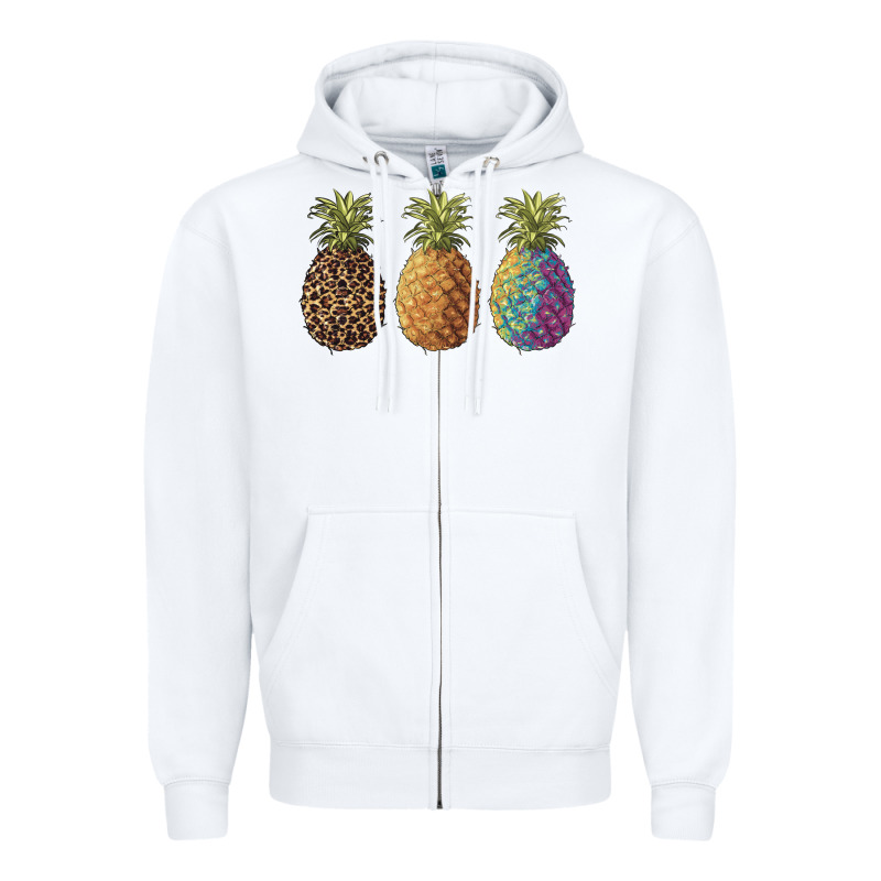 Pineapples Leopard Tie Dye Summer Zipper Hoodie by Artiststas | Teevron