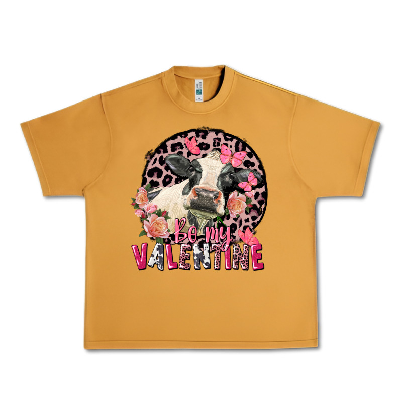 Be My Valentine Holstein Cow Valentine's Day Urban Heavy Tee by FaDigitalArtStudio | Teevron