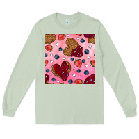 Matcha valentines day waffles seamless pattern Long Sleeve Tee - BundleAndBundleShop