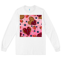 White valentines day waffles seamless pattern Long Sleeve Tee - BundleAndBundleShop