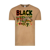 Vintage Camel Black vibes only juneteenth Vintage Tee - Zillion Design Studio