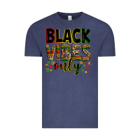 Vintage Denim Black vibes only juneteenth Vintage Tee - Zillion Design Studio