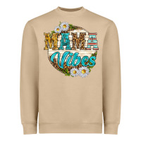 Mushroom mama vibes with daisies Heavyweight Sweatshirt - texasbilliewilder