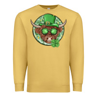 Antique Gold st. patrick's day heifer Premium Sweatshirt - MaliasSmallBusiness
