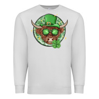Dove Grey st. patrick's day heifer Premium Sweatshirt - MaliasSmallBusiness