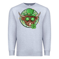 Heather Grey st. patrick's day heifer Premium Sweatshirt - MaliasSmallBusiness