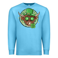 Ocean Blue st. patrick's day heifer Premium Sweatshirt - MaliasSmallBusiness