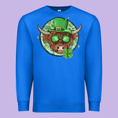 St. Patrick's Day Heifer Premium Sweatshirt Designed By Maliassmallbusiness