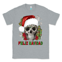 Heather Grey feliz navidad skull cactus Classic Tee - JahusDesignShop