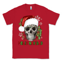 Red feliz navidad skull cactus Classic Tee - JahusDesignShop