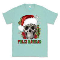 Seafoam feliz navidad skull cactus Classic Tee - JahusDesignShop