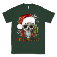 Sports Green feliz navidad skull cactus Classic Tee - JahusDesignShop