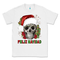 White feliz navidad skull cactus Classic Tee - JahusDesignShop