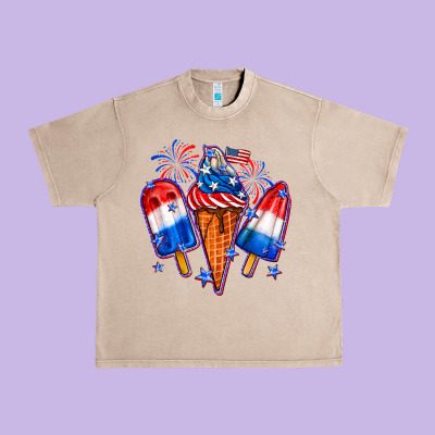 4th Of July Ice Creams Urban Heavy Tee Designed By Neo Western
