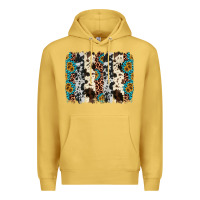 Antique Gold cowhide leopard gemstone brushstroke Premium Hoodie - AdoDesignShop