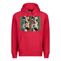 Cardinal cowhide leopard gemstone brushstroke Premium Hoodie - AdoDesignShop