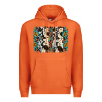 Carrot cowhide leopard gemstone brushstroke Premium Hoodie - AdoDesignShop