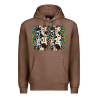 Chestnut cowhide leopard gemstone brushstroke Premium Hoodie - AdoDesignShop