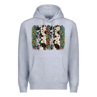 Heather Grey cowhide leopard gemstone brushstroke Premium Hoodie - AdoDesignShop