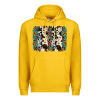 Lemon cowhide leopard gemstone brushstroke Premium Hoodie - AdoDesignShop