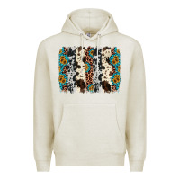 Oatmeal Heather cowhide leopard gemstone brushstroke Premium Hoodie - AdoDesignShop