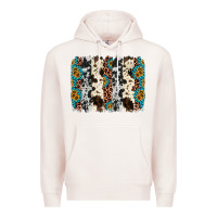 Pale Pink cowhide leopard gemstone brushstroke Premium Hoodie - AdoDesignShop