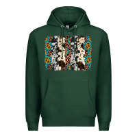 Sports Green cowhide leopard gemstone brushstroke Premium Hoodie - AdoDesignShop