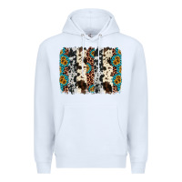 White cowhide leopard gemstone brushstroke Premium Hoodie - AdoDesignShop