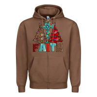 Chestnut cross and christmas trees Zipper Hoodie - AdoDesignShop