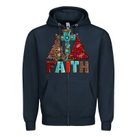 Navy cross and christmas trees Zipper Hoodie - AdoDesignShop