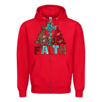 Red cross and christmas trees Zipper Hoodie - AdoDesignShop